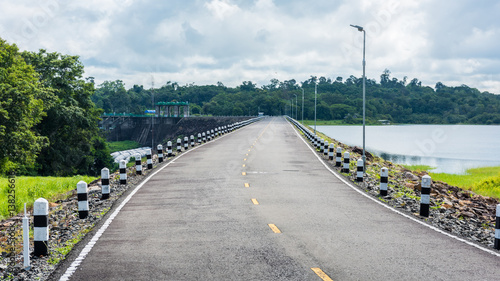 Dam Road Sirithorn in Ubon Ratchathani of Thailand