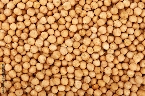 Dried chickpea beans close up background