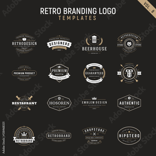 retro vintage logo branding