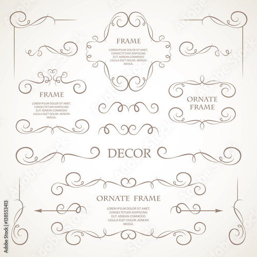 Vector set of decorative elements.