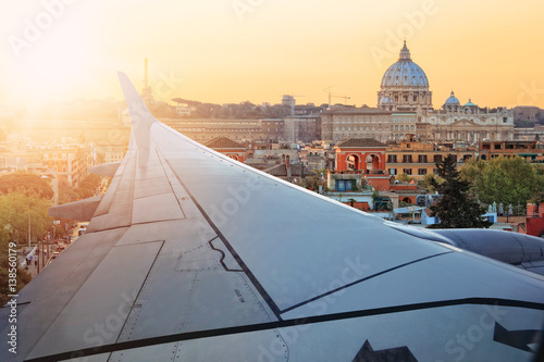 Travel by plane to Rome