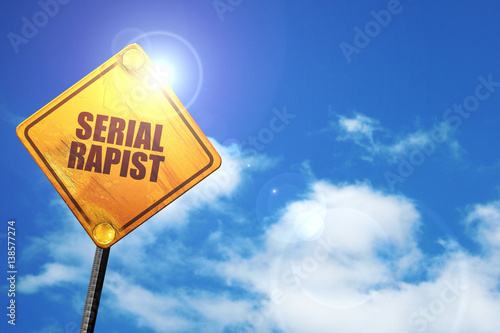 serial rapist, 3D rendering, traffic sign