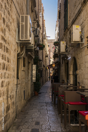 Narrow street in Old Town Dubrovnik