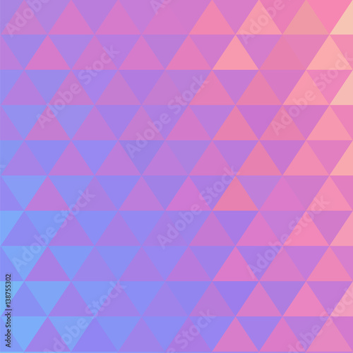 Vibrant hologram vector background. Chrome effect, art poster. Holographic geometric texture. Futuristic template with shiny effect. Triangular elements card, square composition.