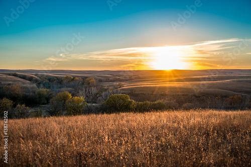 Sunset in the Flint Hills Kansas