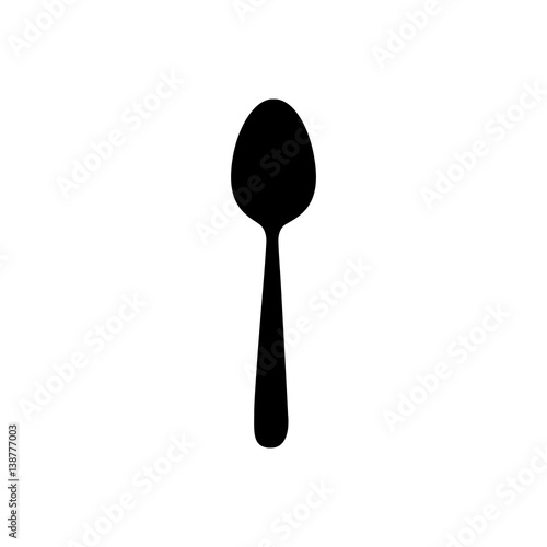 sticker contour spoon icon, vector illustraction design image