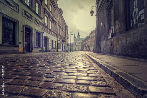 Cobbled street of the old town