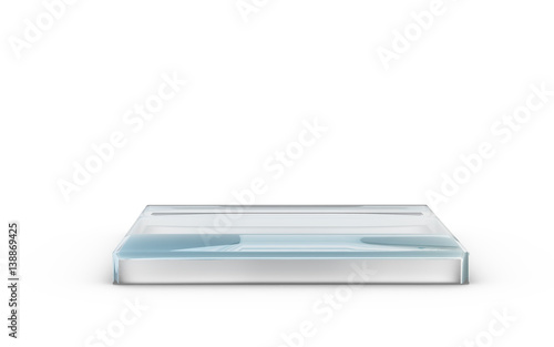 base of square glass stand for products display