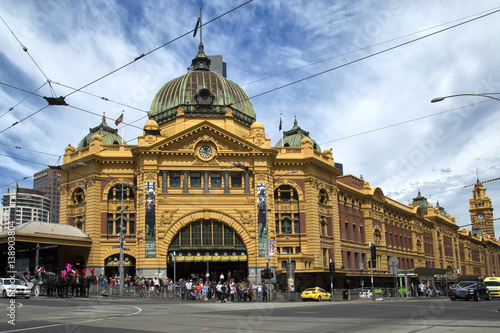 Flinders Street railway station in Melbourne, Australia.