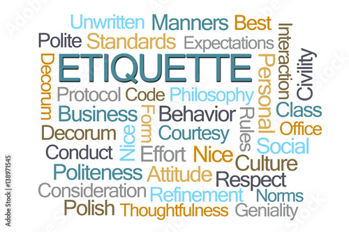 Etiquette Word Cloud