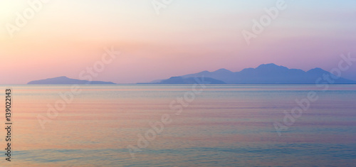Sunrise over med sea, Kos, Greece