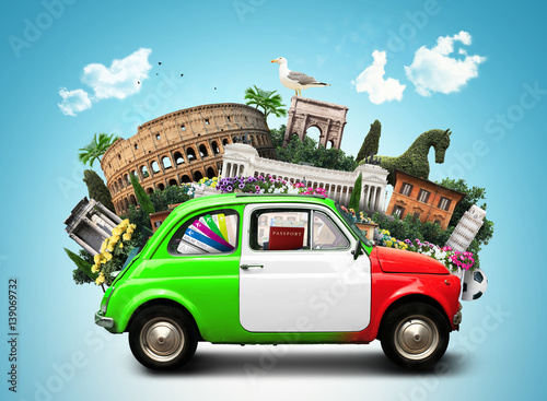 Italy, attractions Italy and retro italian car