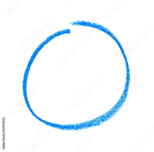 Gemalter blauer Kreis