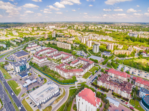Lublin z powietrza. Dzielnica Czuby - krajobraz z lotu ptaka.