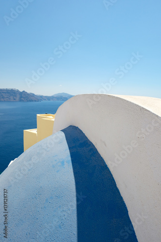 Abstract shapes of roof Oia village, Santorini, Greece