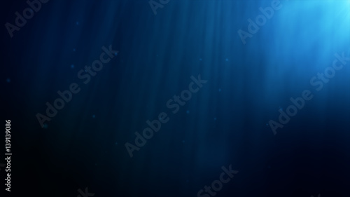 Underwater background. Blue Underwater with ripple and wave lights