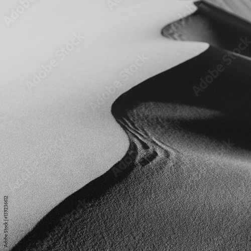 Sand Dunes Morocco desert in monochrome