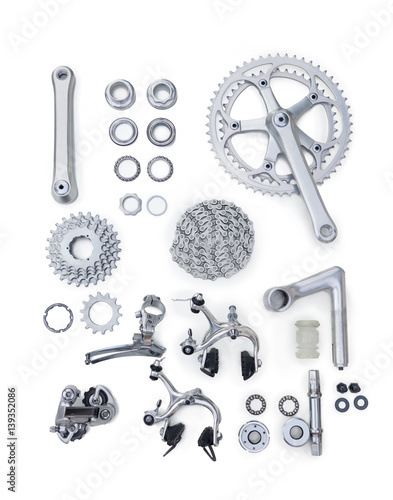 Set of bicycle spare parts