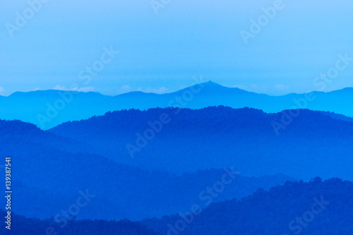 Beautiful layers of the mountain} Thailand
