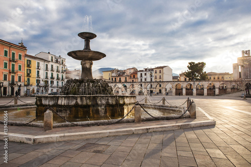 Garibaldi square to Sulmona downtown at sunset