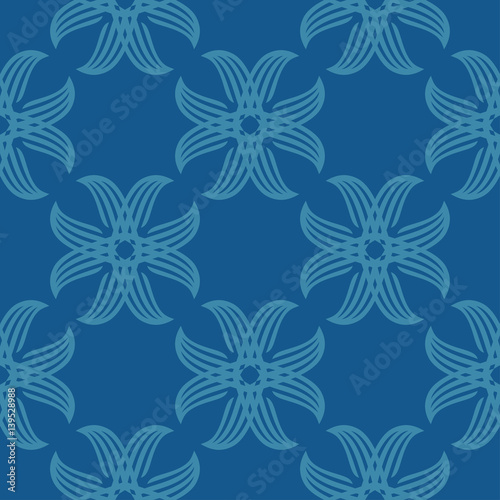 Seamless abstract vintage blue pattern