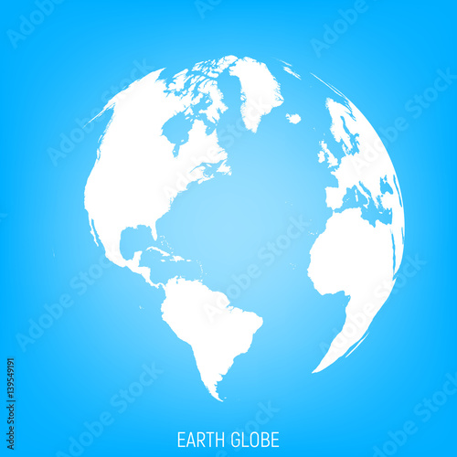 Earth Globe. View on North and South America