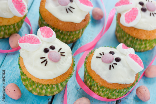 Easter bunny cupcakes