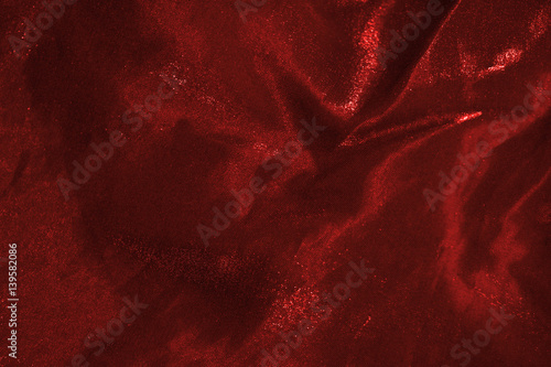 Red glitter fabric.