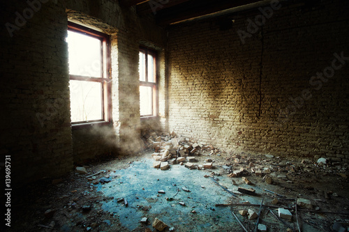 Abandoned old building room