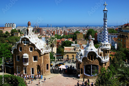 Architecture by Antoni Gaudi in Barcelona, Spain