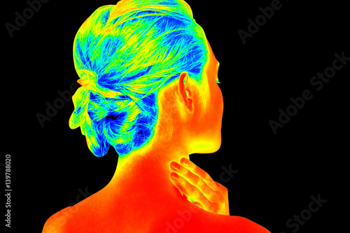 woman back shot like a thermography