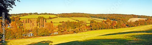The Chess Valley in Buckinghamshire on a sunny autumn afternoon