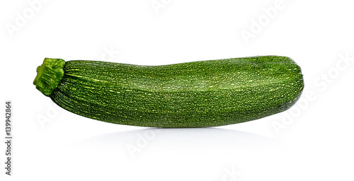 Fresh cutted zucchini isolated on a white background. Design element for product label.