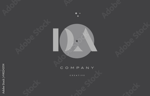 da d a grey modern alphabet company letter logo icon