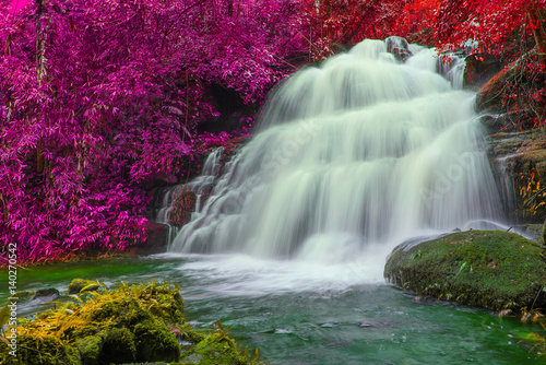 beautiful waterfall in rainforest at phu tub berk mountain phetchabun, Thailand (Mun Dang waterfalls)