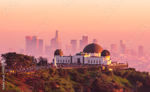 Los Angeles and Griffith Observatory at Sunset 