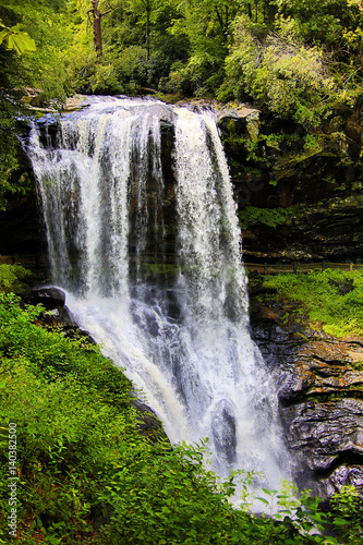 Dry Falls, in the Nantahala wilderness, Appalachian mountains, western North Carolina