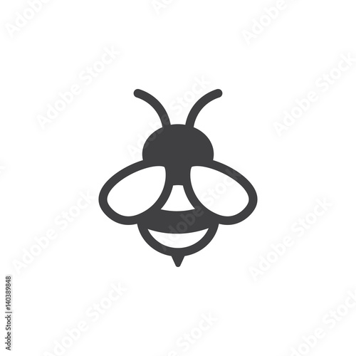 bee icon on the white background