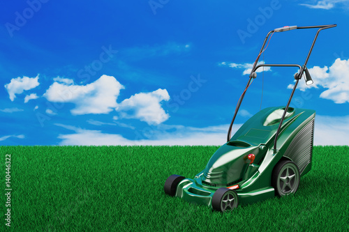 Grass lawn mower 3d