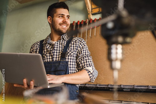 He sells his leather products online