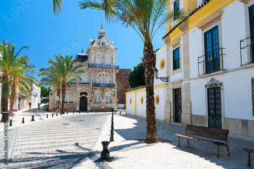 Typical street in Faro, Portugal