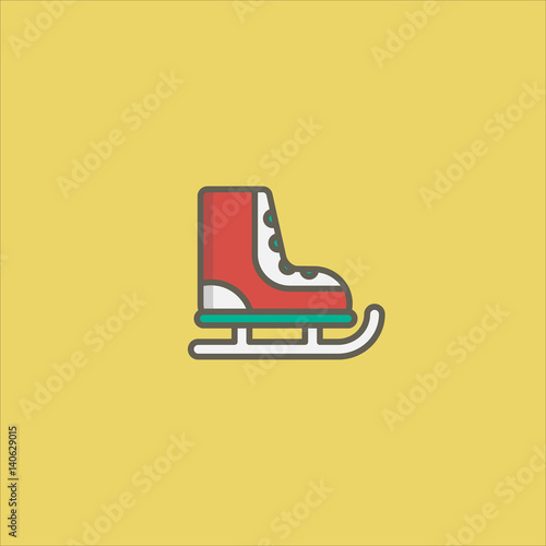 ice skate icon flat design