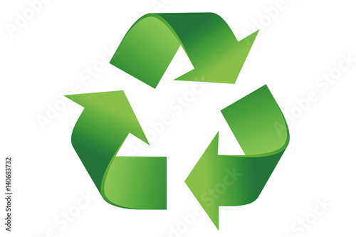 Recycle logo - clipping path included