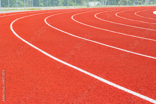 Running track in stadium