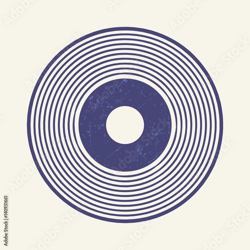 Vinyl record style, lp record symbol