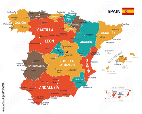 Spain map - illustration