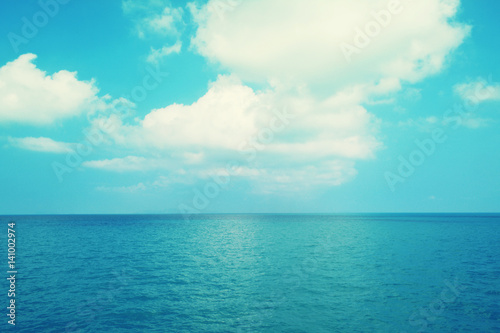 sea with blue sky background