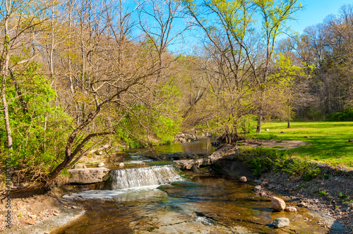 A small waterfall on Hemlock Creek in Bedford Reservation, Cleveland Ohio metroparks