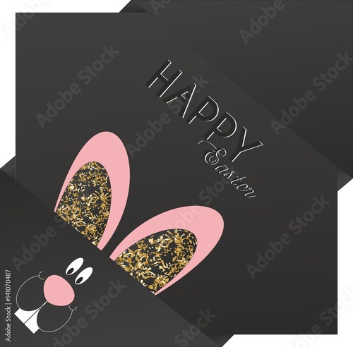 Happy Easter Vector greeting card elegant 