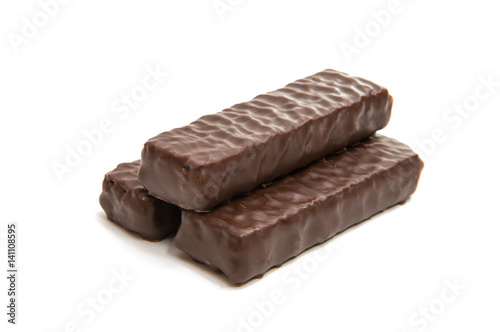 Chocolate wafers isolated